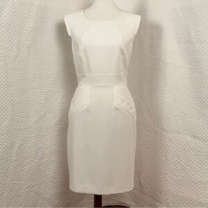 Gianni Bini White Midi Dress with Lace Back